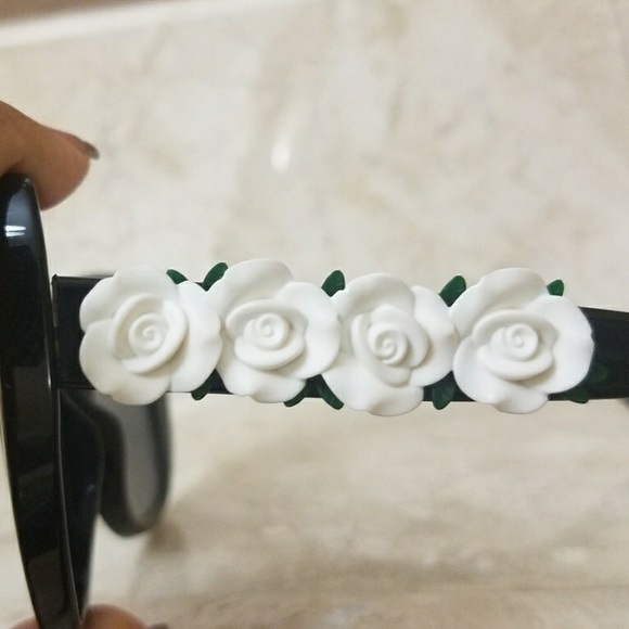 Dolce and Gabbana Spanish Rose Cat Eye Sunglasses - Picture 5 of 7